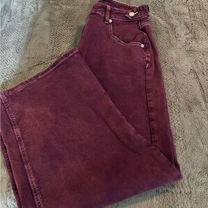 Elegant Purple Women's Flare Jeans